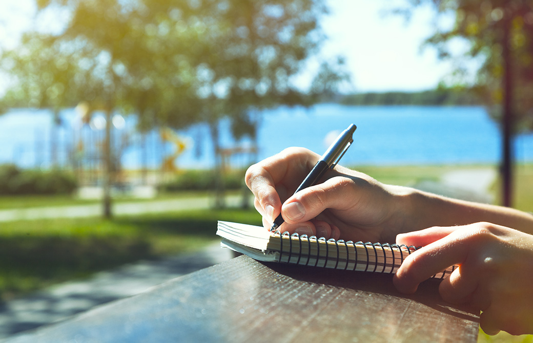 サンカルパを紙にしたためる