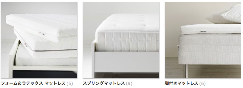 IKEAイケアのマットレスカタログ