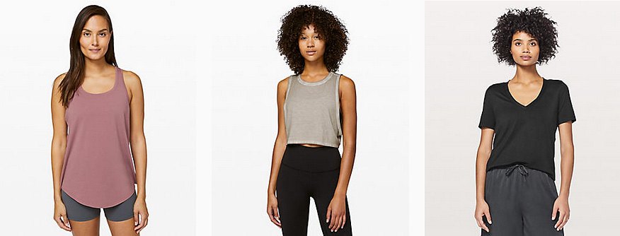 ルルレモンのオンラインサイトのタンクトップ画像