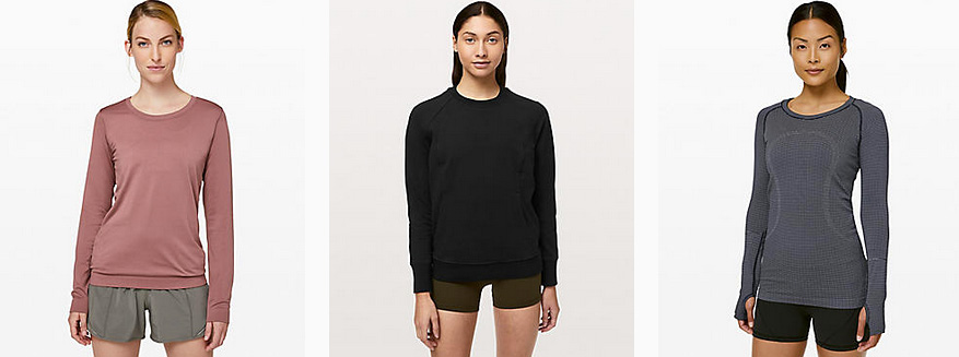 ルルレモンのオンラインサイトのロングスリーブシャツ画像