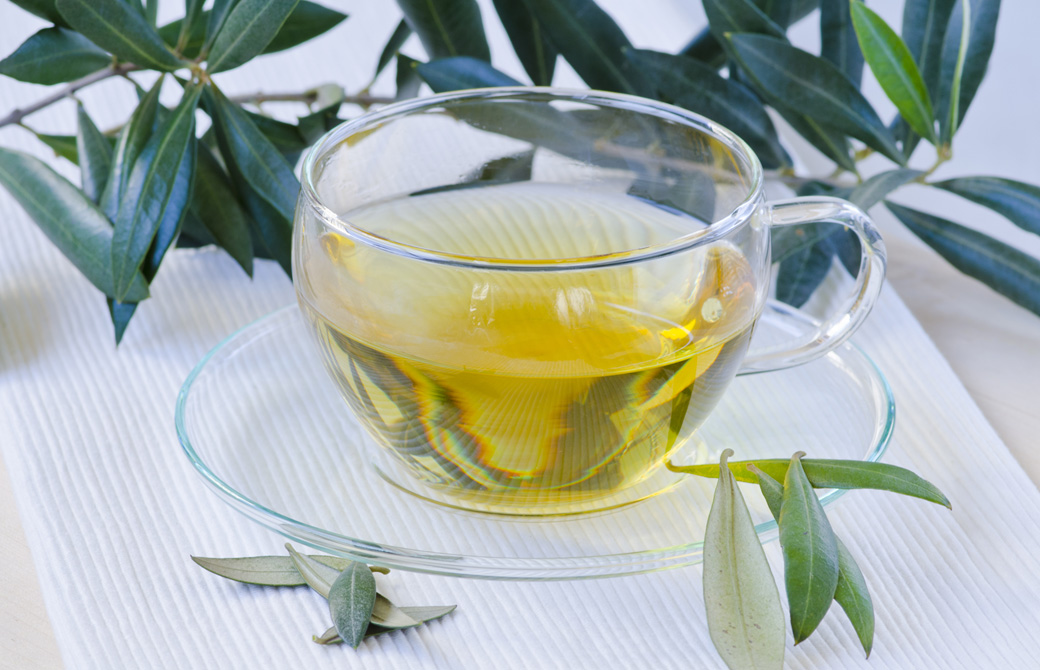 オリーブの葉とオリーブの葉から淹れたティー