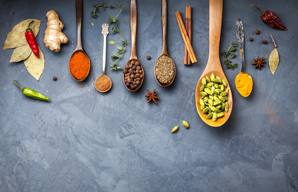アーユルヴェーダの豊富なスパイス