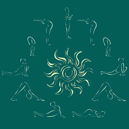 梅雨におすすめのヨガポーズ:スーリヤ・ナマスカーラ(太陽礼拝)