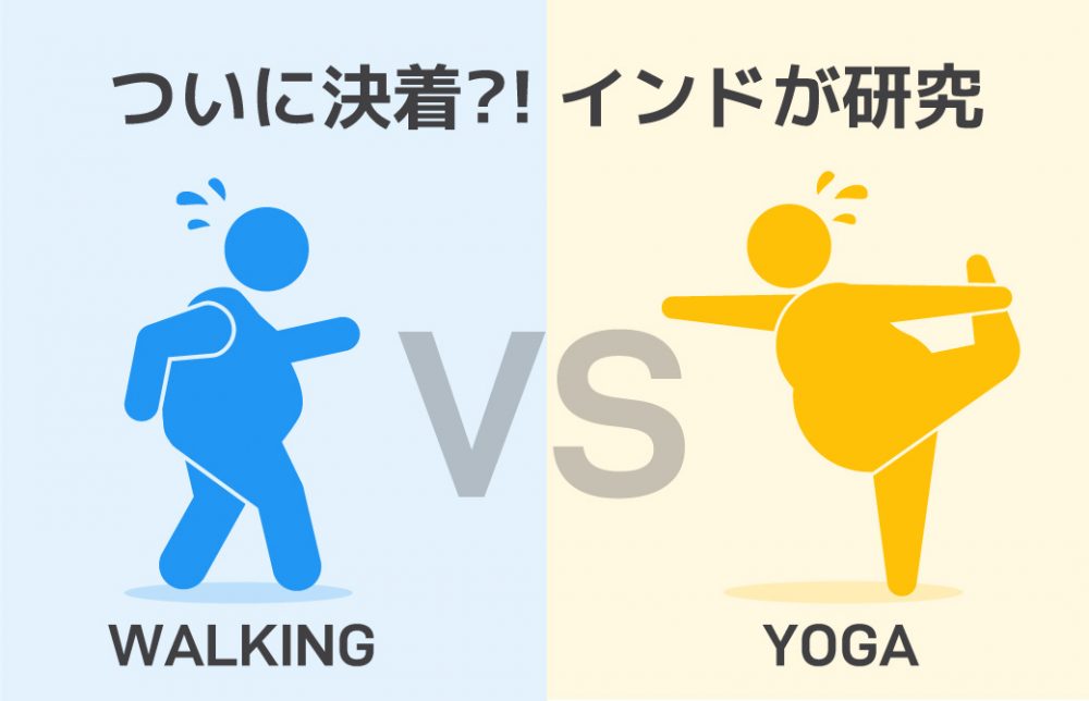 ついに決着?!インドが研究:ウォーキングVSヨガ