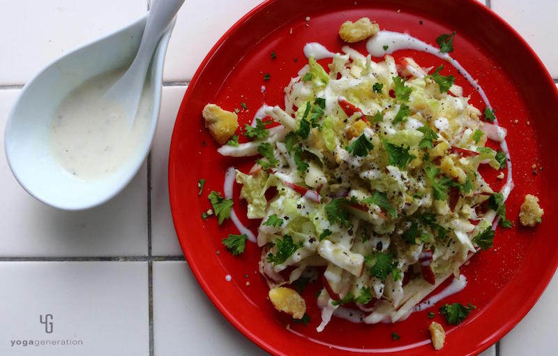 ホクホク栗と秋食材のヨーグルト・ドレッシング・サラダ