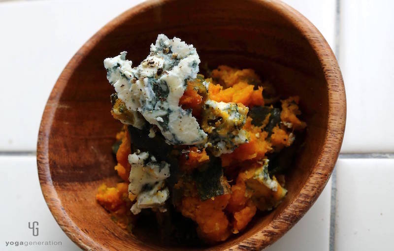 カボチャとブルーチーズのサラダ