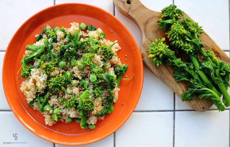 菜の花の玄米サラダ