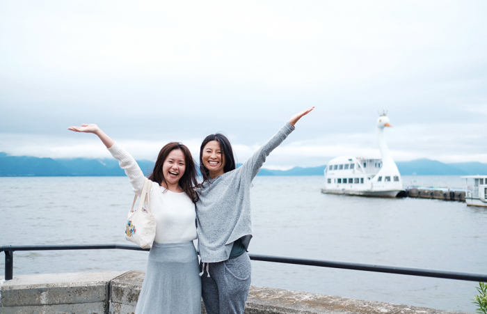 猪苗代湖を見学