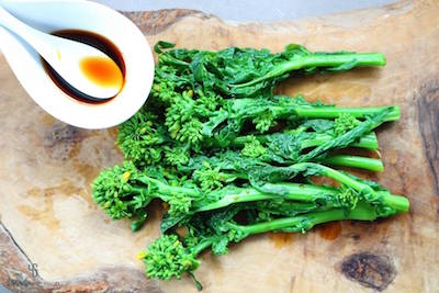 菜の花の「醤油洗い」