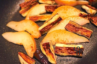 なすと一緒に焼いた洋梨ヴァージョン