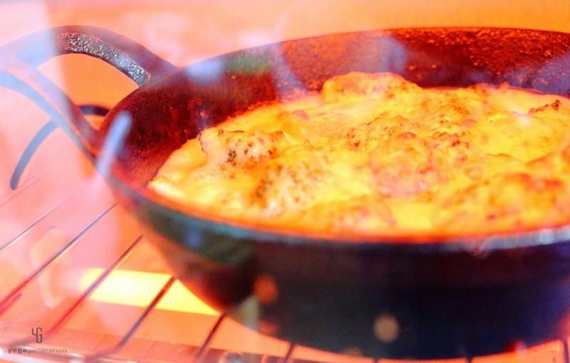 オーブンに入ったグラタン