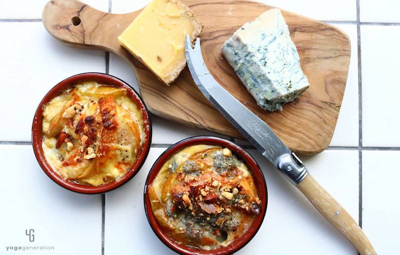 洋ナシのフレンチトーストとチーズ