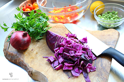 野菜をそれぞれカットする