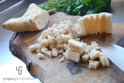 野菜を下ごしらえする