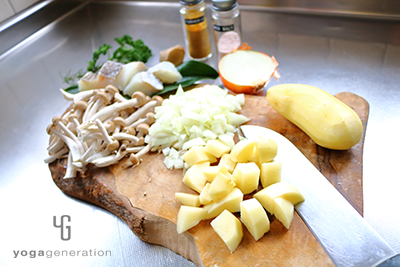 材料をそれぞれ切る