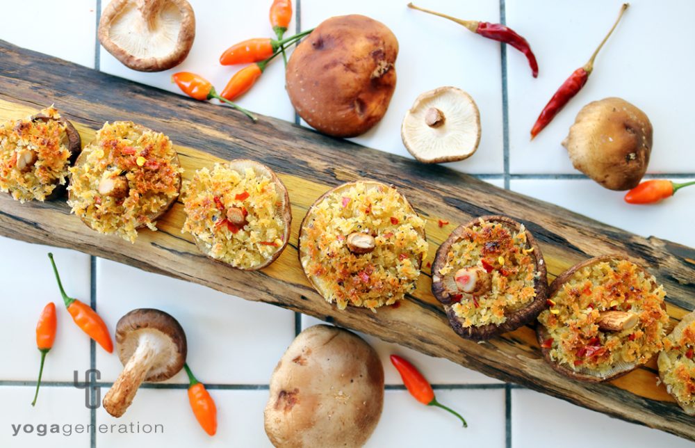 シイタケのクリスピー・ガーリック・グリル