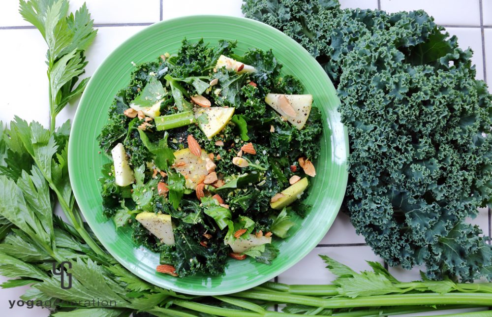 ハートが満ち満ちる緑エネルギーのサラダ