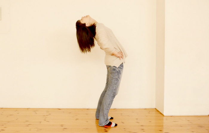 スタッフべーの後屈