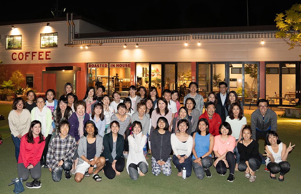 ナイトヨガin SHARE GREEN MINAMI AOYAMA 集合写真