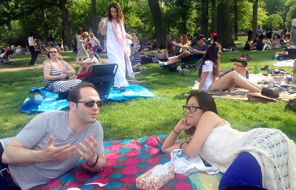 mahokoのブログ セントラルパークで出会った日の本人と夫