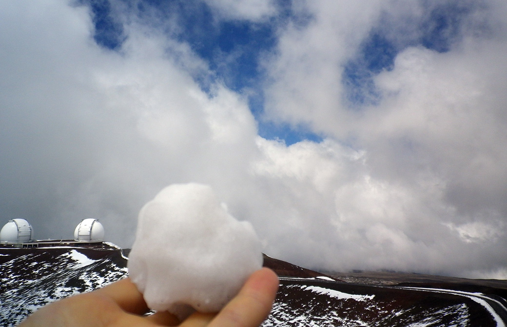 mahokoのブログ ハワイ島の雪