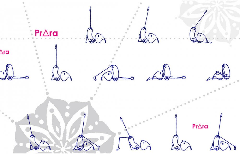 イラストでヨガ 肩立ちのポーズ