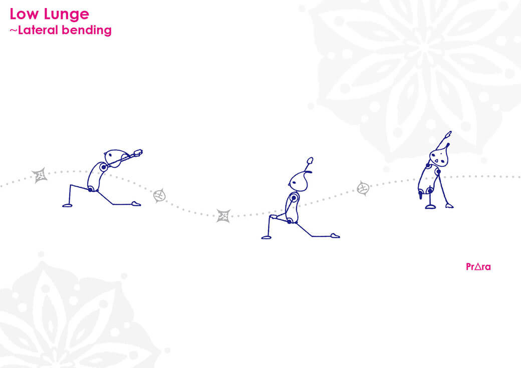 アンジャネーヤアサナから側屈する