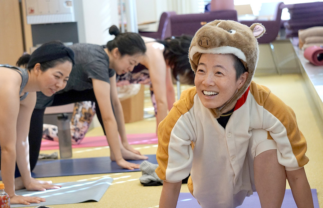 高尾美穂先生による年始のイベントの風景
