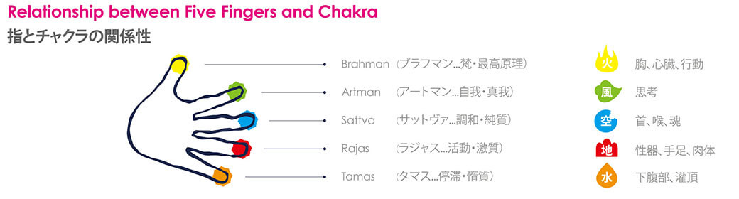 各指ごとに関連性が深い生命エネルギーについて