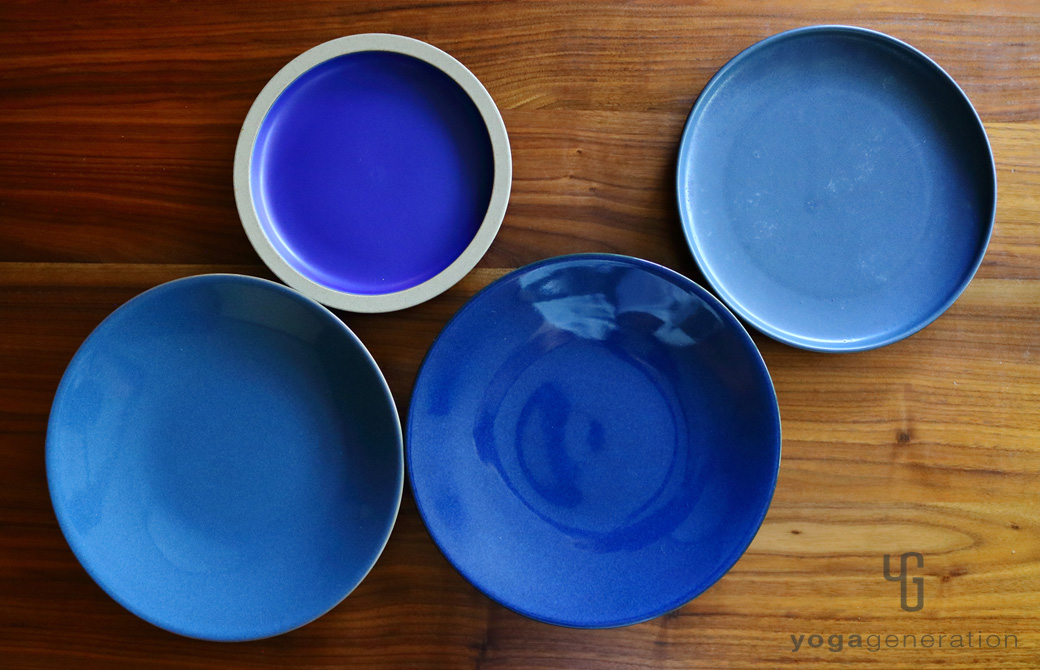 紺色系のゆるベジプレート4枚