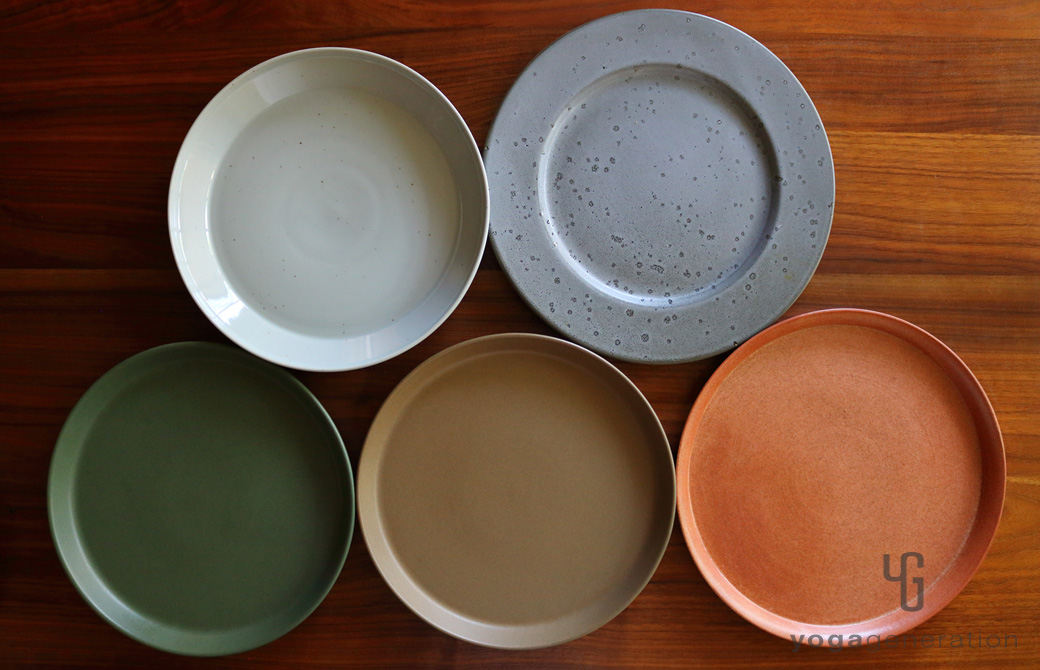 アースカラーのゆるベジプレート5枚