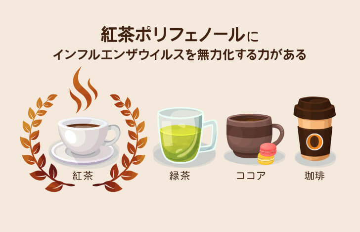 インフルエンザウイルスを無力化する飲み物とは！？