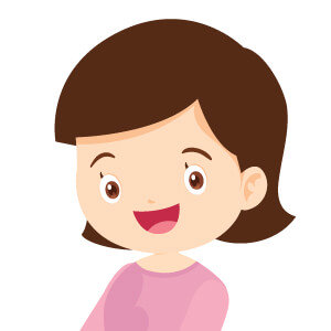 笑顔の女性イラスト