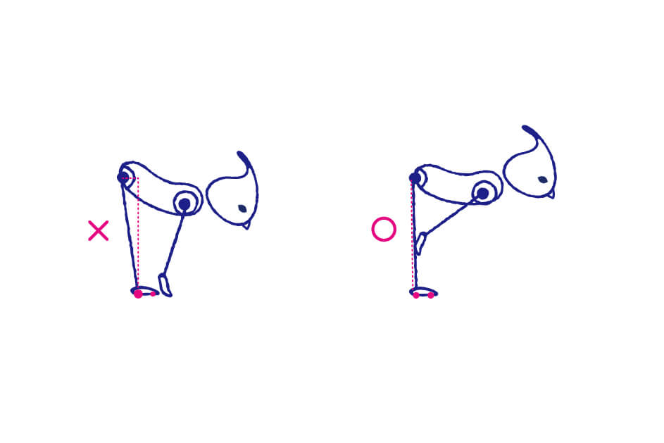 アルダウッターナーサナは、お尻の位置に注意する！