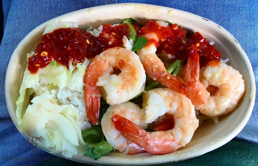 マウイ島のシュリンプ丼