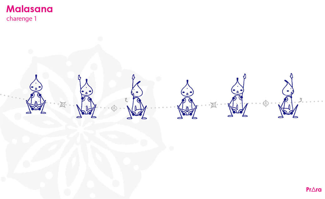 背骨の捻りを取り入れる「マラーサナ」