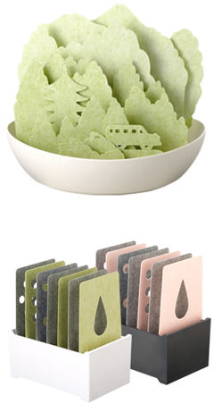 森林のかたちやしずく型のエコ加湿器