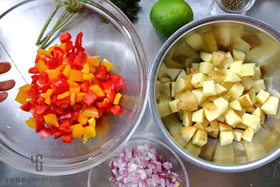 素材は大きさを揃えてカット