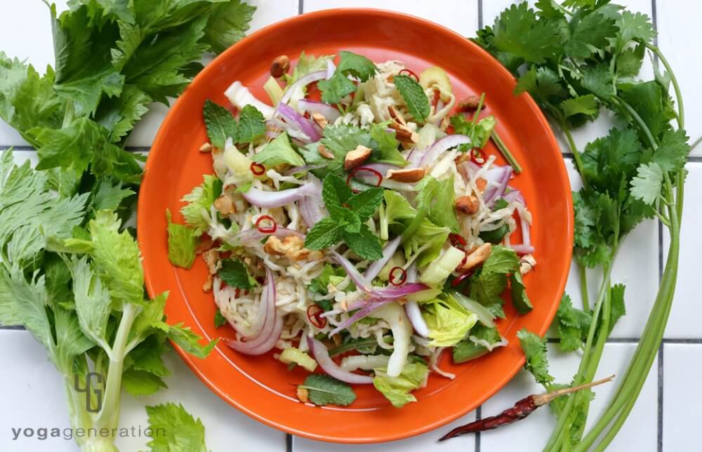 切り干し大根と香味野菜のアジアン・サラダ