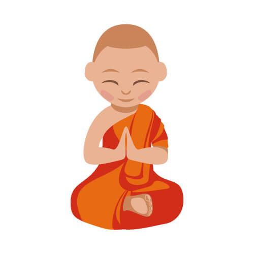 アシュラムでヨガの修行する生徒