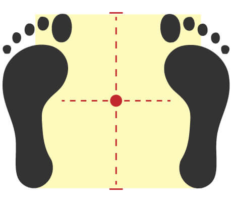 足幅の広いタダーサナ