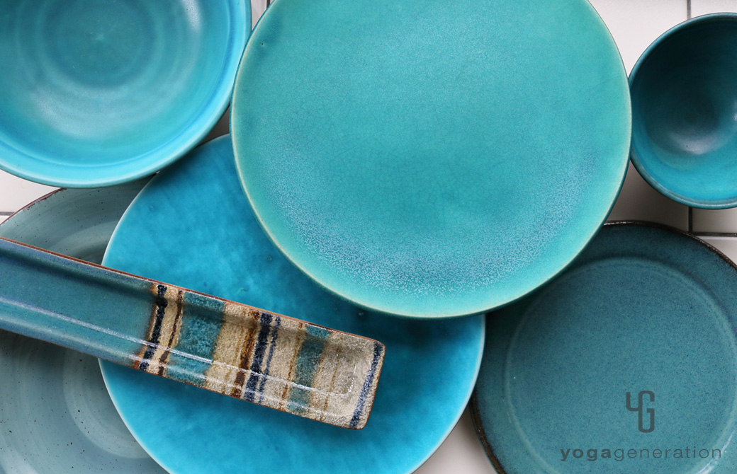 ゆるベジ:ターコイズの皿たち