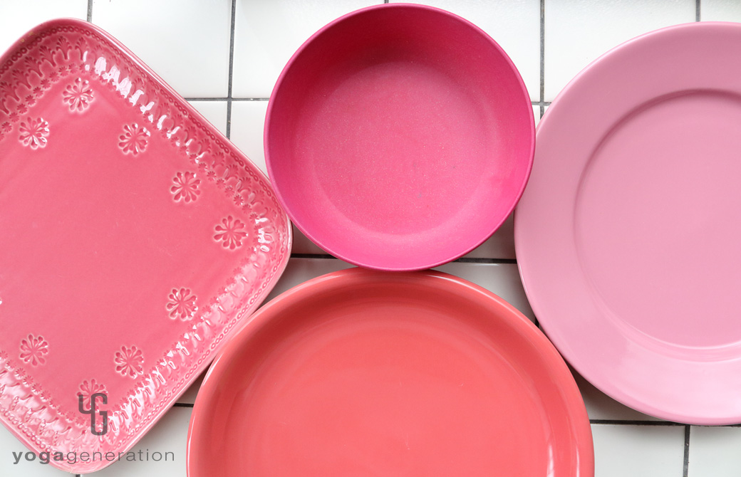 ゆるベジ:ピンク色の皿たち