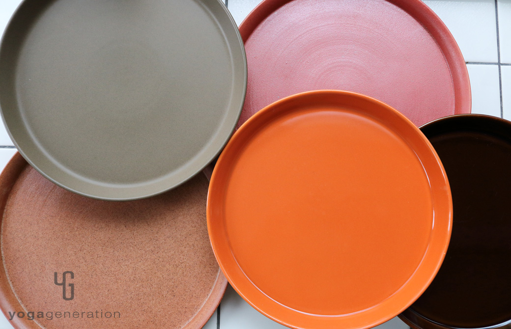 ゆるベジ:オレンジの皿たち