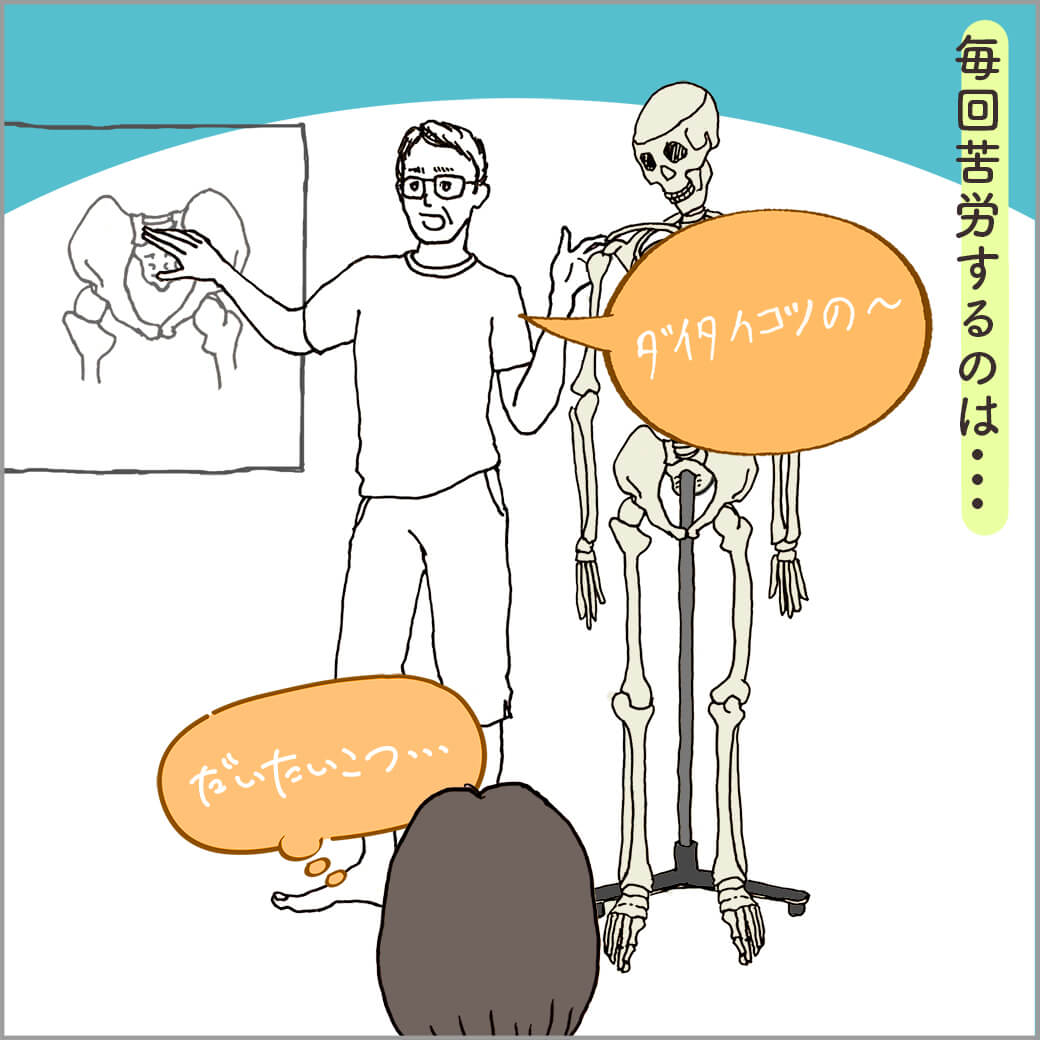 ヨガ解剖学の講座の風景