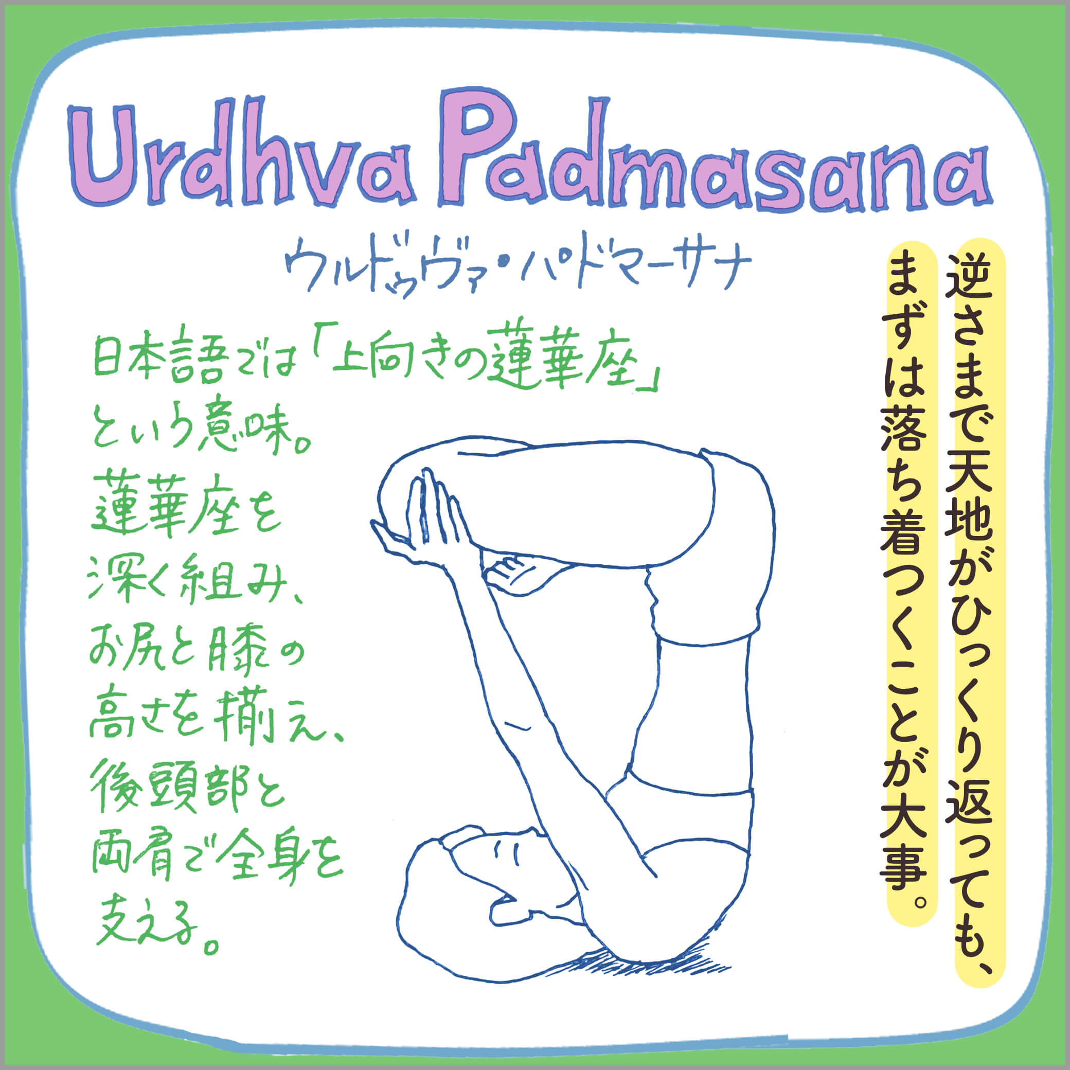 ウルドゥヴァ・パドマーサナの説明文