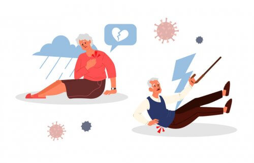 転倒や発作を起こす高齢者