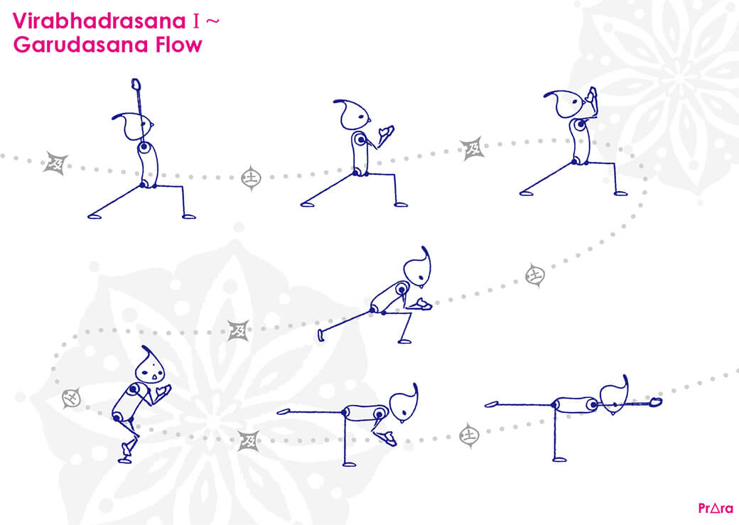 ガルダアーサナを取り入れたフロースタイル