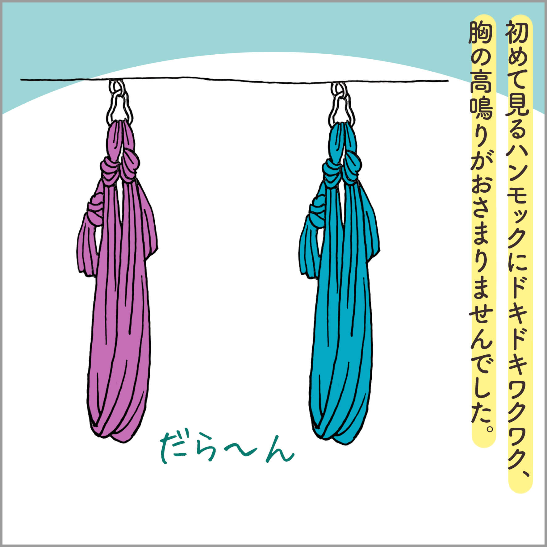 エアリアルヨガのハンモック