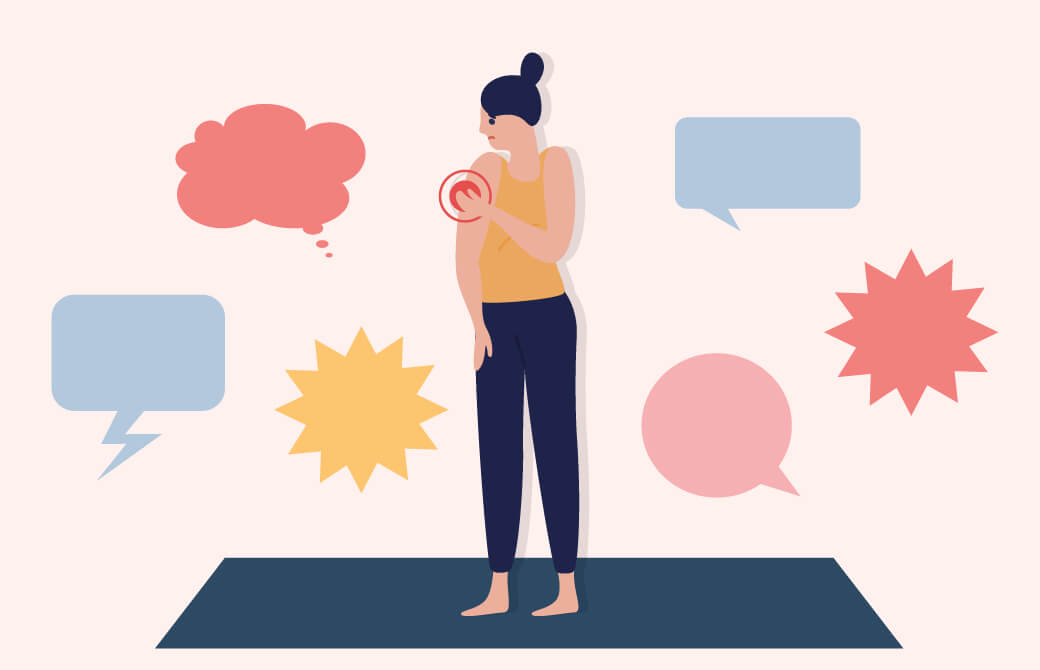 周りの人の言葉に惑わされる女性